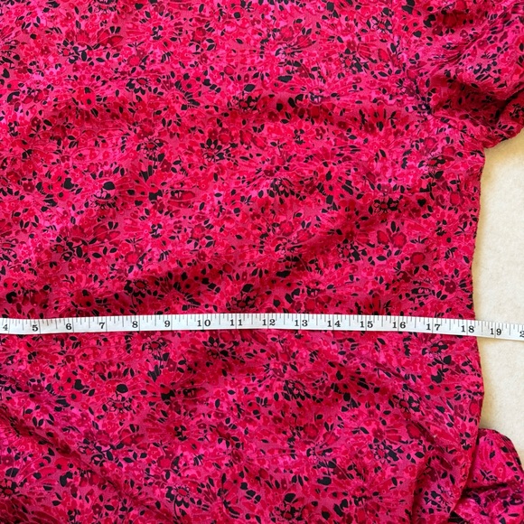 Alice + Olivia Mina Puff Sleeve Godet Floral Dress Size 8 - Picture 15 of 16